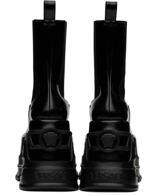 Versace Black Medusa Anthem Platform Boots