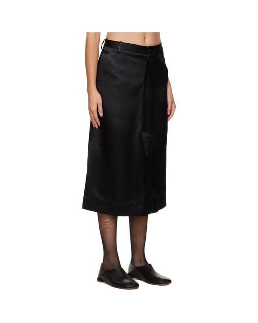 Niccolò Pasqualetti Black Matita Midi Skirt
