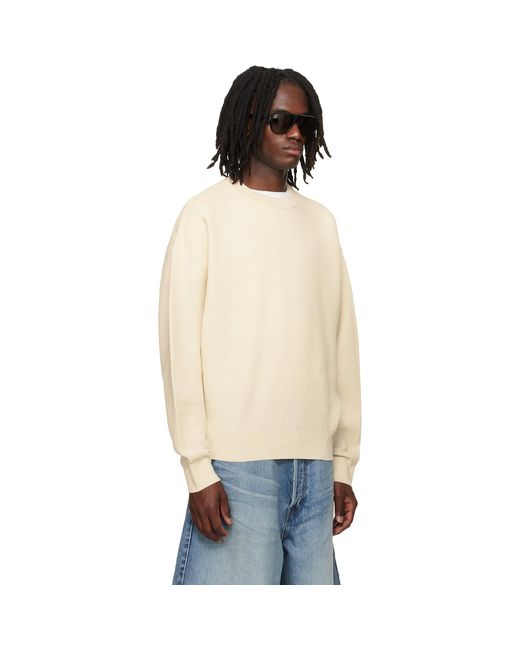 Fear Of God Natural Off- Wool Cotton Sport Mesh Knit Sweater for men