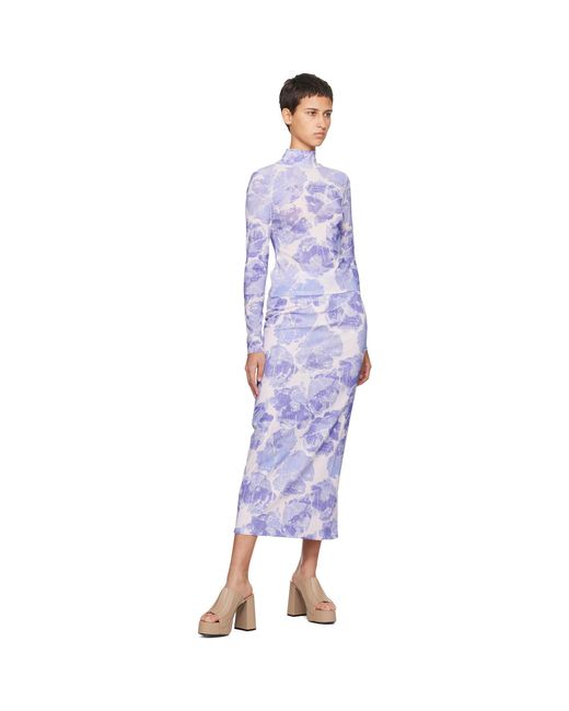 Staud Blue Purple Helvin Turtleneck