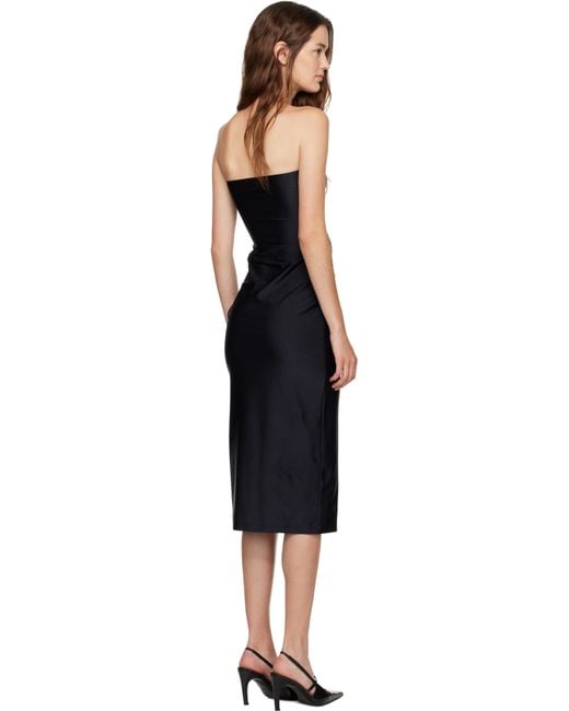 Coperni Black Multi Buckle Midi Dress