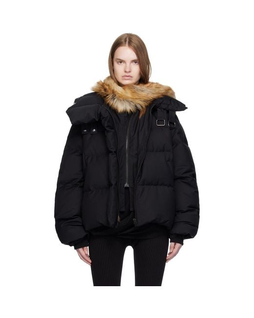 OTTOLINGER Black Deconstructed Double Zip Down Jacket