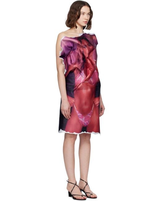 Abra Red Poster Midi Dress