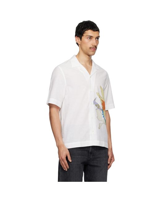 Paul Smith White Off- Short Sleeve Regular Fit Shirt for men