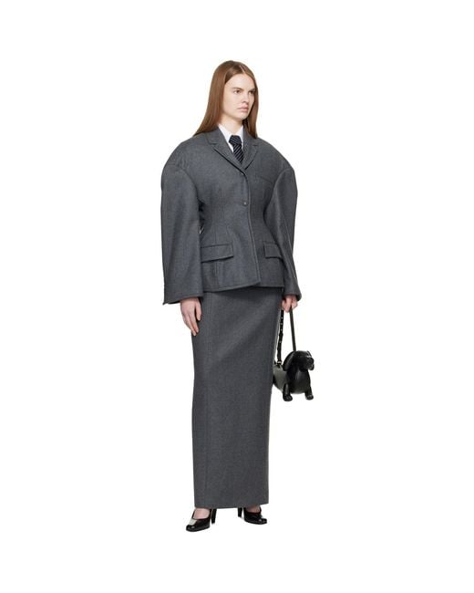 Thom Browne Black Nipped Waist Cocoon Blazer
