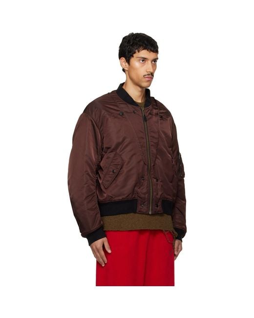 Maison Margiela Red Reversible Bomber Jacket for men