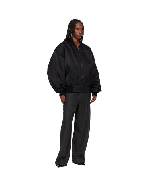 Entire studios Black Broad Bomber Jacket