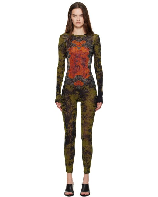 Jean Paul Gaultier Black Khaki & 'The Médaillon' Jumpsuit