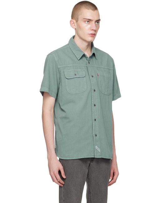 Levi's Green Blue Auburn Worker Shirt for men