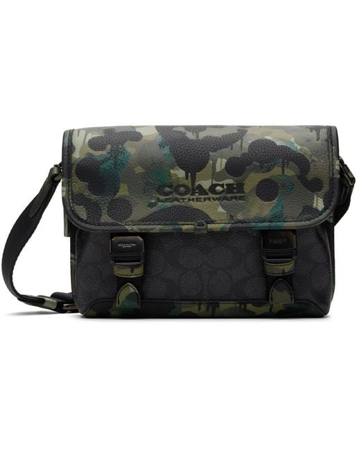 COACH Canvas League Hybrid Messenger Bag in Black for Men Lyst