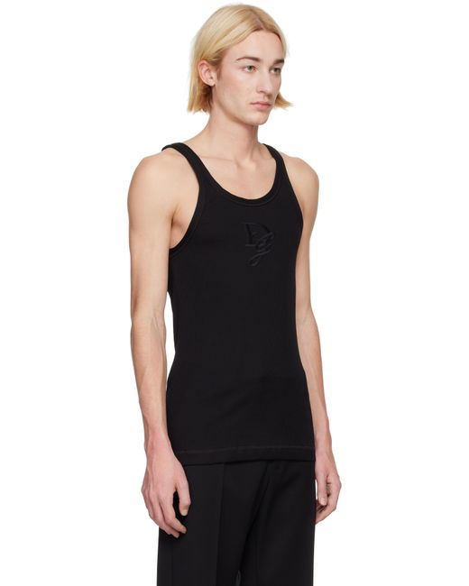 Dolce & Gabbana Black Logo Patch Tank Top for men