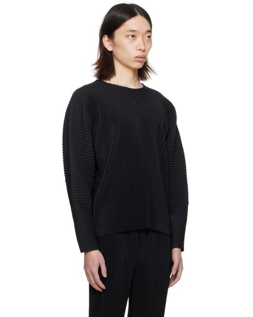 Homme Plissé Issey Miyake Homme Plissé Issey Miyake Black Monthly Color January Long Sleeve T-shirt for men