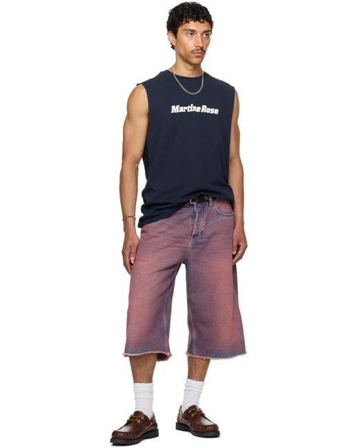 Martine Rose Blue Ssense Exclusive Double T-Shirt for men