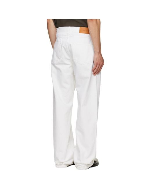 Second/Layer White Big Papi Jeans for men