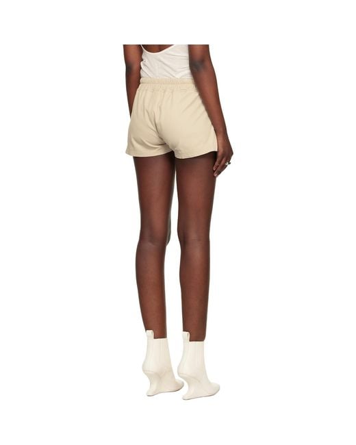 Rick Owens Multicolor Fog Boxer Leather Shorts