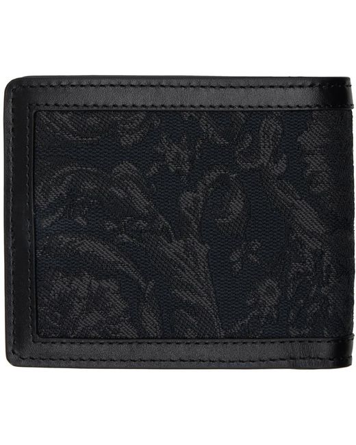 Versace Black Barocco Bifold Wallet for men