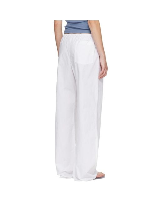 Matteau White Drawcord Trousers