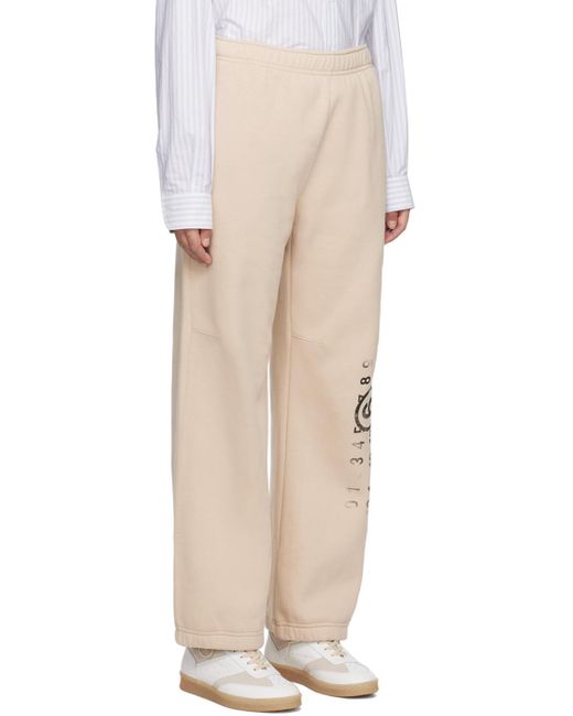 MM6 by Maison Martin Margiela Natural Printed Lounge Pants