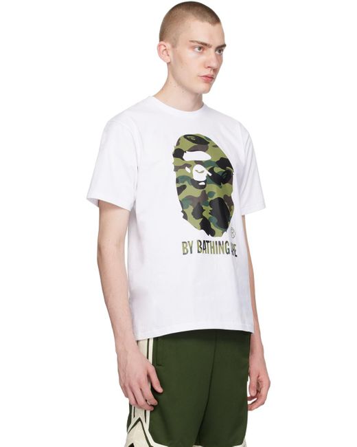 A Bathing Ape Green White 1st Camo T-shirt for men