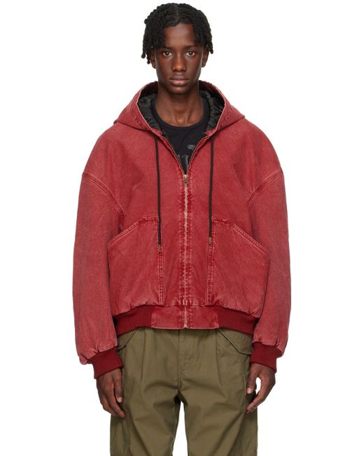 R13 Red Faded Jacket for men