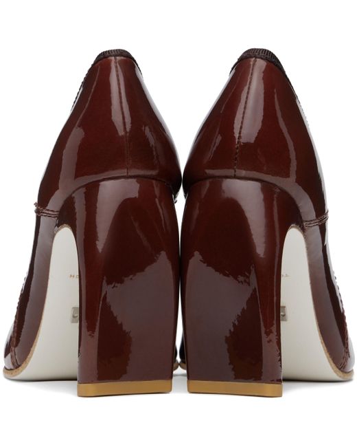 Tory Burch Brown Peep Toe Heels