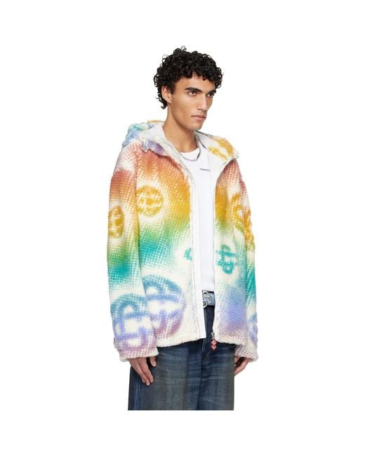 Casablanca Multicolor Halftone Monogram Fleece Jacket for men