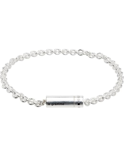 Le Gramme Metallic Cable Chain 'Le 11G' Bracelet for men