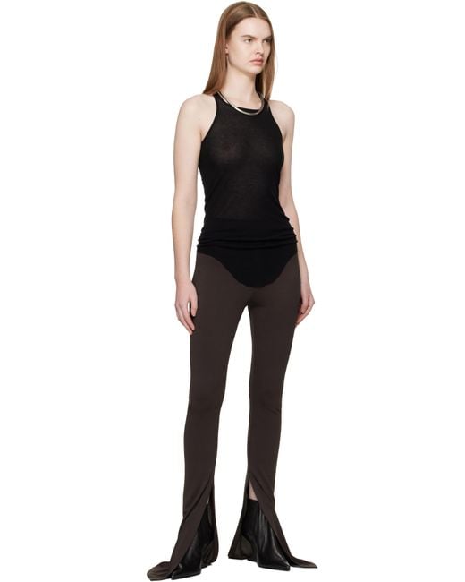 Rick Owens Black Temple Basic Rib Tank Top