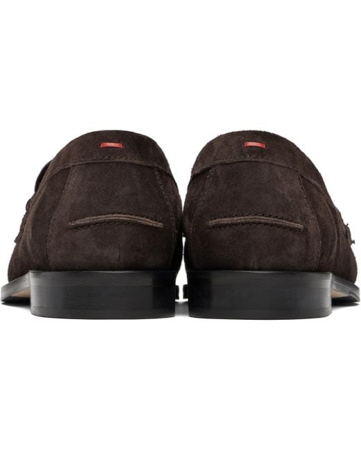 Aeyde Black Oscar Suede Loafers