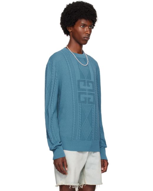 Givenchy Blue 4G Sweater for men