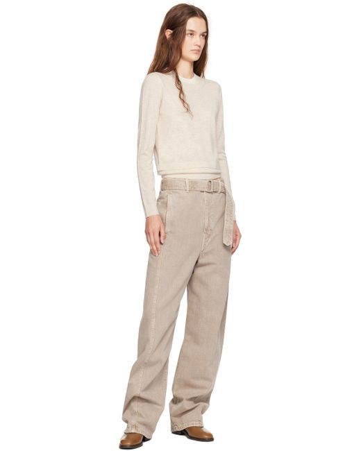 3.1 Phillip Lim Natural Double Layer Back Keyhole Sweater