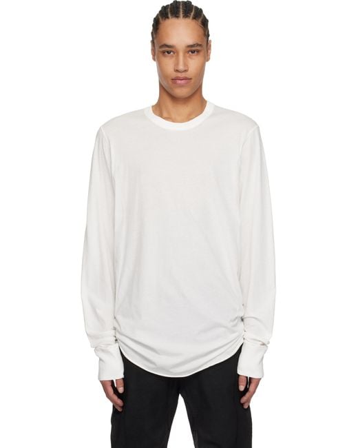 メンズ Boris Bidjan Saberi 11 ホワイト Ls1C Tシャツ White