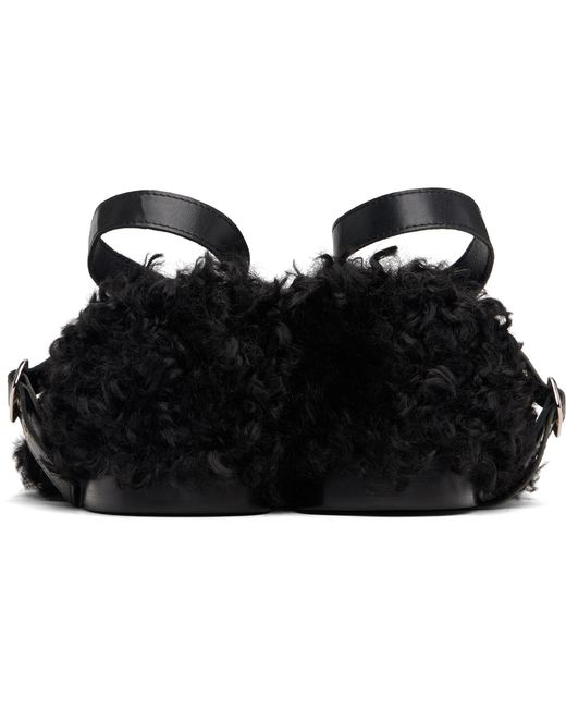 EPINGLER Black Strap Toe Ballerina Flats