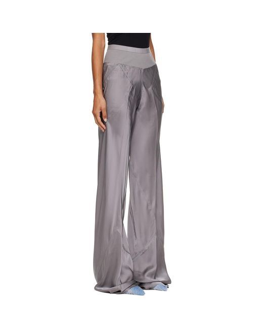 Rick Owens Gray Tower Bias Trousers