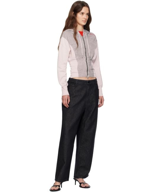 Eckhaus Latta Black Snatched Hoodie