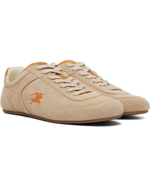 Burberry Brown Suede Knight Runner Sneakers for men
