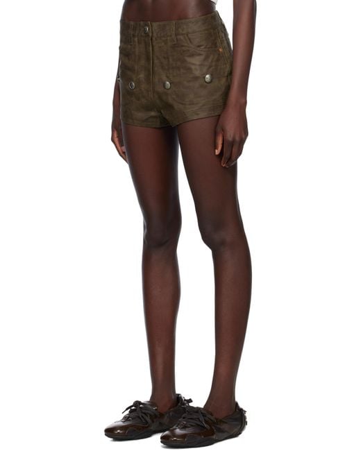ANDERSSON BELL Molly Micro Detachable Skort Faux-Leather