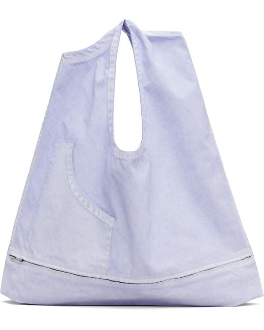 Issey Miyake Blue Sculptural Convertible Vest Bag