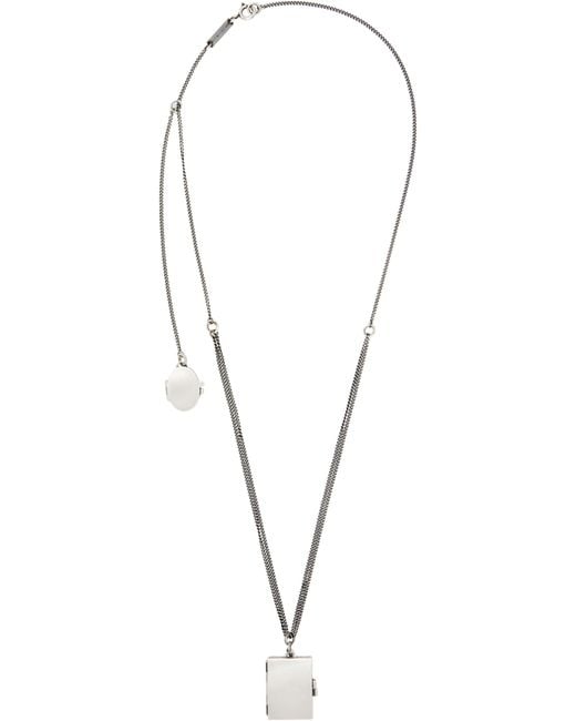 Ann Demeulemeester Black Apo Memory Photo Holder Necklace