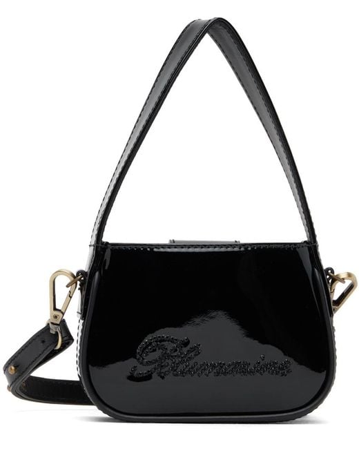 Blumarine Black Mini Rhinestone Bag