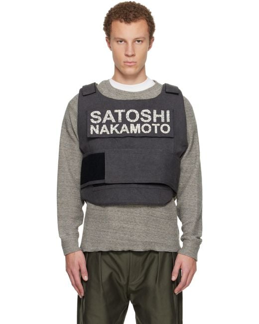 Satoshi Nakamoto Black Tactical Vest for men