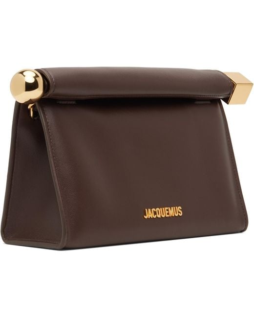 Jacquemus Brown 'The Rond Carré' Clutch
