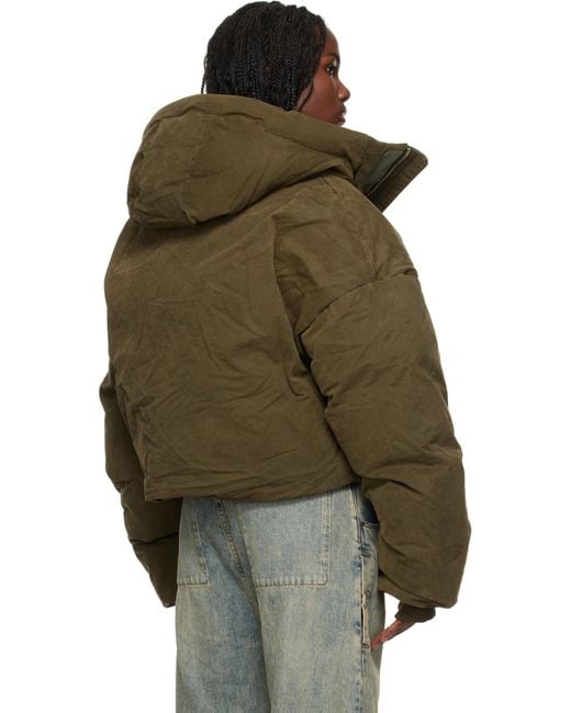 Entire studios Brown Khaki Mml Hooded Puffer Down Jacket