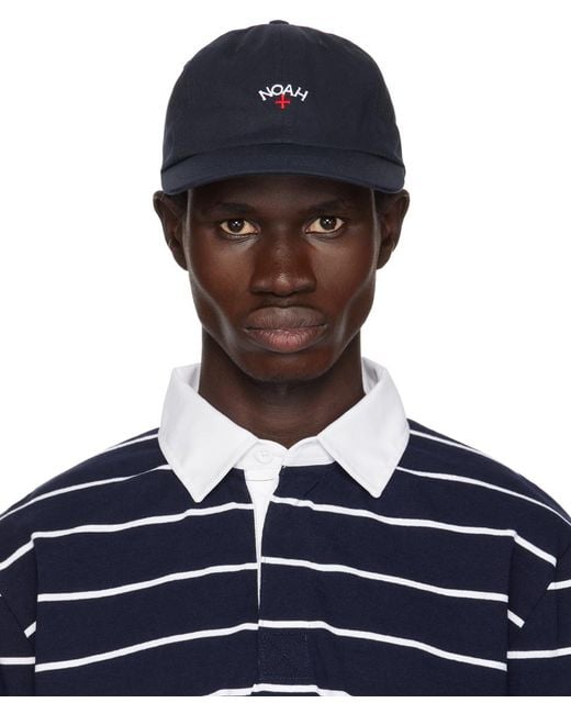 Noah NYC Blue Classic Core Logo 6-Panel Cap for men