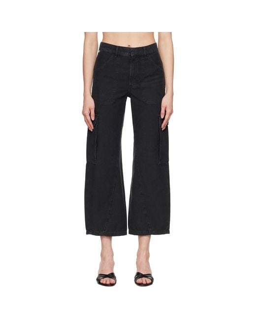 Citizens of Humanity Black Thassos Twisted Seam Utility Trousers