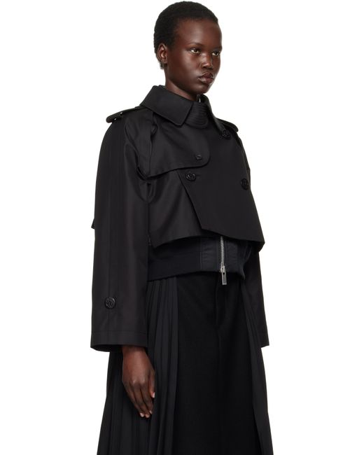 Sacai ブラック Cotton Gabardine X Nylon Twill ブルゾン Black