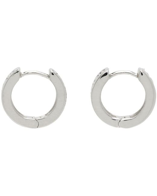 Vivienne Westwood Black Silver Sammie Earrings for men