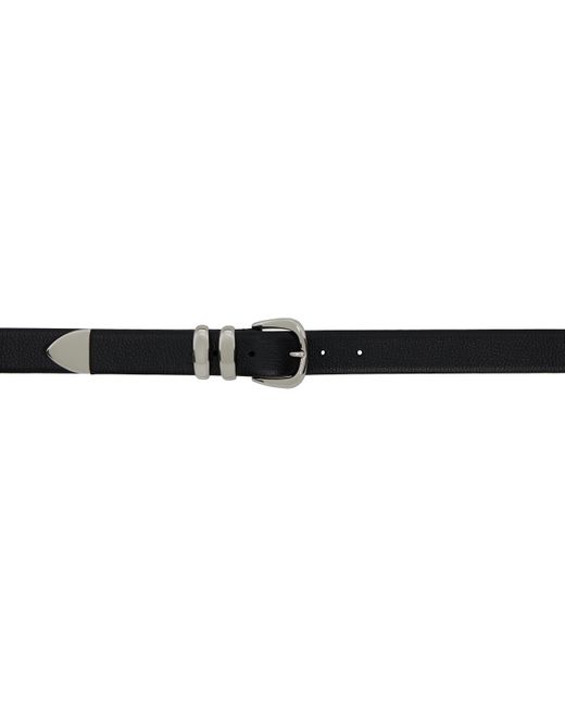 Andersons ブラック グレインカーフスキン ハードウェア ベルト Black