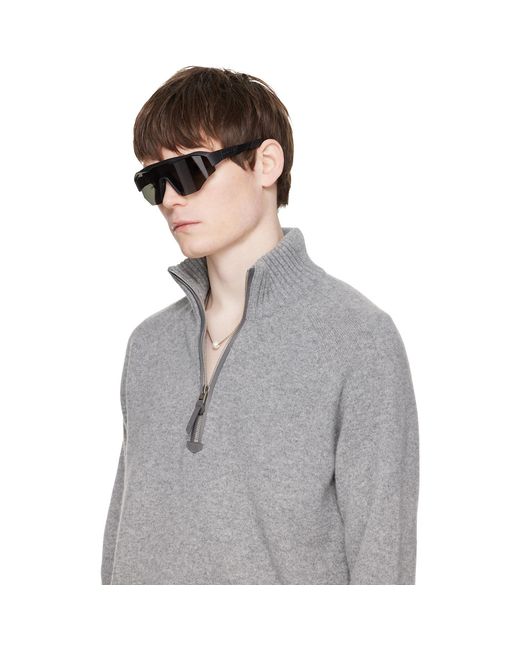 Gucci Black Shield Sunglasses for men