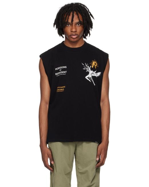 Represent Black Icarus Tank Top for men